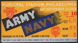 Army-Navy Football Game Ticket, November 26, 1938 (Source: Baldwin Family)